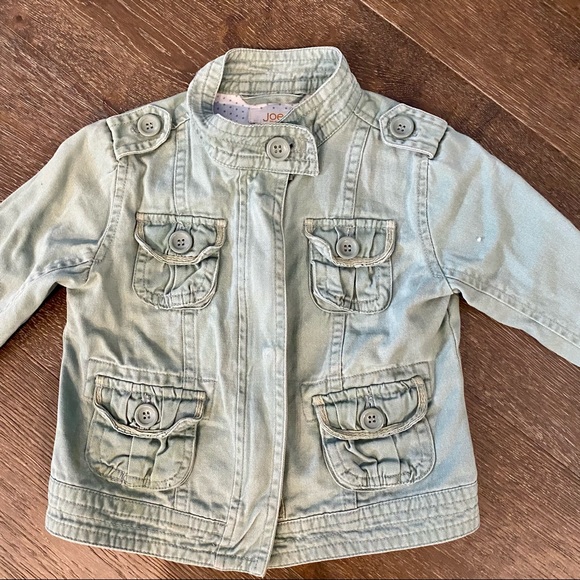 3/$20 Joe Fresh green utility jacket size 2 - Picture 1 of 4